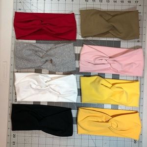 Solid knit twist turban headband